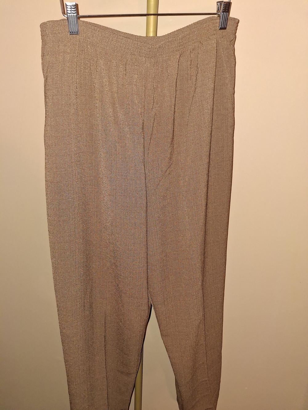 Alfred Dunner Women's Elastic-Waist Dress Pants - Light Brown